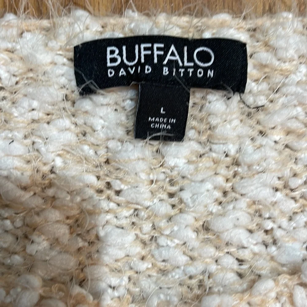BUFFALO David Bitten Eyelash Sweater Women’s Large Luxurious Softness NWOT
